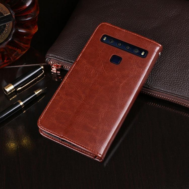 For TCL 10L idewei Crazy Horse Texture Horizontal Flip Leather Case with Holder & Card Slots & Wallet(Dark Blue)