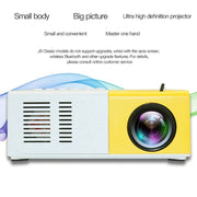 J9 1920x1080P 15 ANSI Portable Home Theater Mini LED HD Digital Projector, Basic Version, UK Plug(Black White)