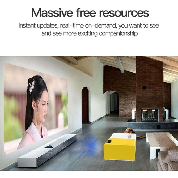 J9 1920x1080P 15 ANSI Portable Home Theater Mini LED HD Digital Projector, Basic Version, UK Plug(Black White)