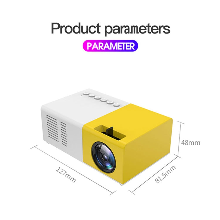J9 1920x1080P 15 ANSI Portable Home Theater Mini LED HD Digital Projector, Basic Version, UK Plug(Black White)