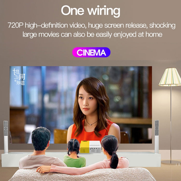 J9 1920x1080P 15 ANSI Portable Home Theater Mini LED HD Digital Projector, Basic Version, UK Plug(Black White)