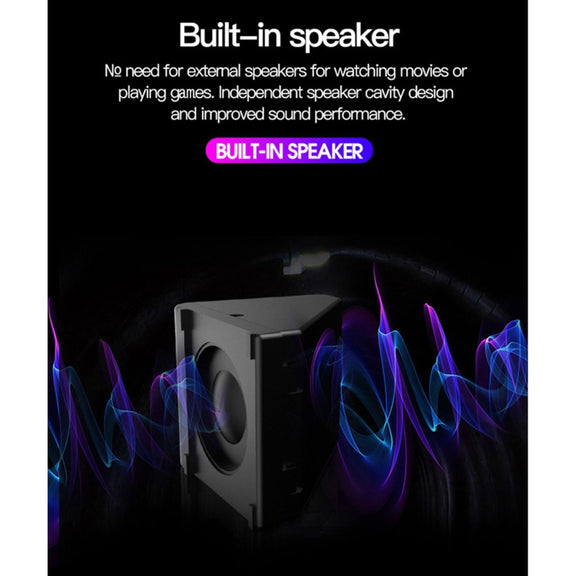 J9 1920x1080P 15 ANSI Portable Home Theater Mini LED HD Digital Projector, Basic Version, UK Plug(Black White)