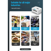 ZJ-8600 76x130 Single Paper Waybill Express Bill Label Printer, USB + Bluetooth Version, EU Plug