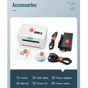 ZJ-8600 76x130 Single Paper Waybill Express Bill Label Printer, EU Plug