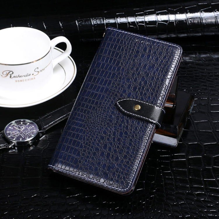 For TCL 10 Pro idewei Crocodile Texture Horizontal Flip Leather Case with Holder & Card Slots & Wallet(Dark Blue) - TCL by idewei | Online Shopping South Africa | PMC TechLife | Buy Now Pay Later Mobicred