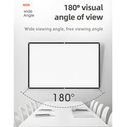 Simple Folding High Density Polyester Projector Film Curtain, Size:120 inch (16:9) Projection Area: 265x150cm