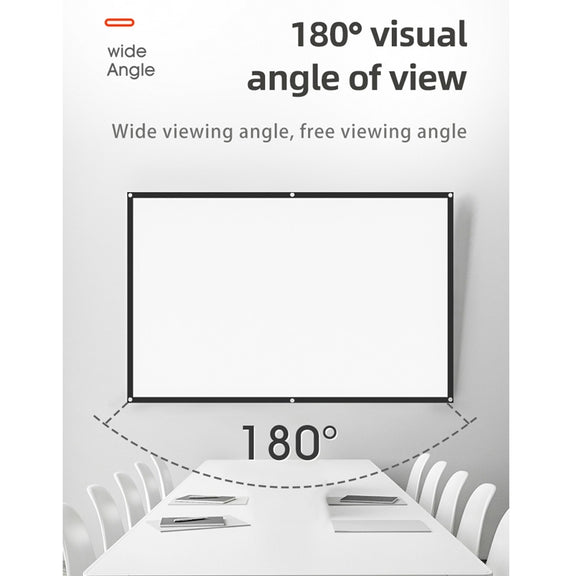 Simple Folding High Density Polyester Projector Film Curtain, Size:120 inch (16:9) Projection Area: 265x150cm