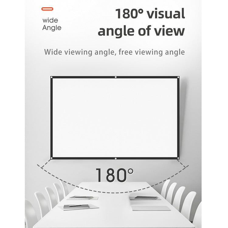 Simple Folding High Density Polyester Projector Film Curtain, Size:120 inch (16:9) Projection Area: 265x150cm