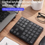 533 35 Keys 2.4G Ultra-thin Design Wireless Charging Digital Keyboard