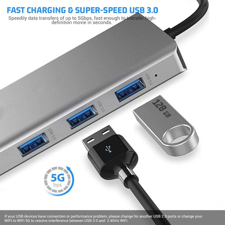 12 in 1 HDMI x2 + USB3.0 + USB2.0 + PD Charging + VGA + RJ45 + 3.5mm Jack + TF/SD x2 Type-C / USB-C HUB Docking Station(Dark Grey)