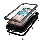 For iPhone 12 Pro LOVE MEI Metal Shockproof Life Water-resistant Dustproof Protective Case(Army Green)