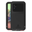 For Samsung Galaxy A71 5G LOVE MEI Metal Shockproof Waterproof Dustproof Protective Case with Glass(Black) - free shipping - PMC TechLife - Order now!