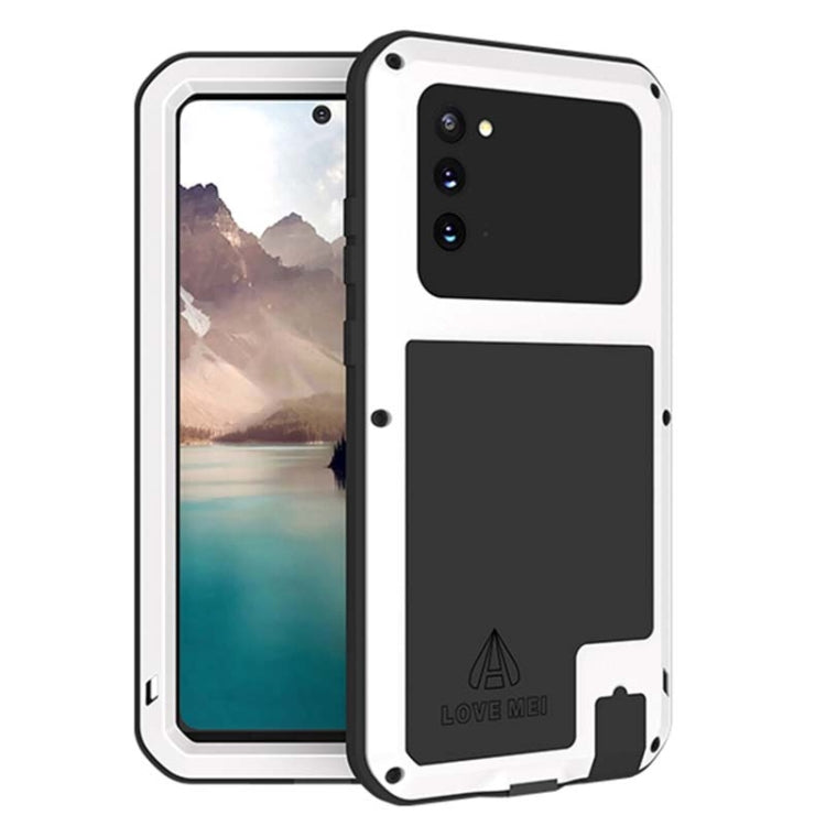 For Samsung Galaxy Note 20 LOVE MEI Metal Shockproof Waterproof Dustproof Protective Case without Glass(White) - Galaxy Note20 Cases by LOVE MEI | Online Shopping South Africa | PMC TechLife | Buy Now Pay Later Mobicred
