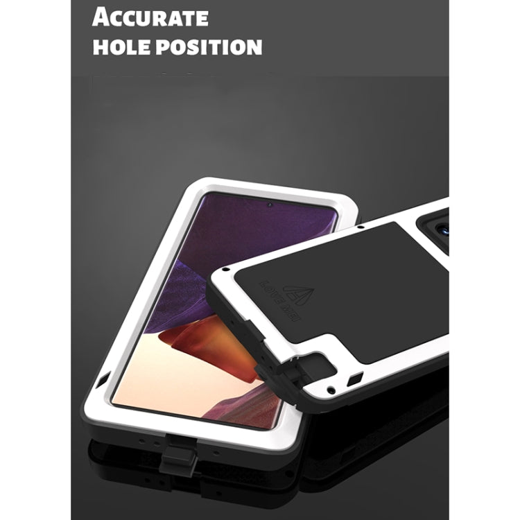 For Samsung Galaxy Note 20 Ultra LOVE MEI Metal Shockproof Waterproof Dustproof Protective Case without Glass(White) - Galaxy Note20 Ultra Cases by LOVE MEI | Online Shopping South Africa | PMC TechLife | Buy Now Pay Later Mobicred