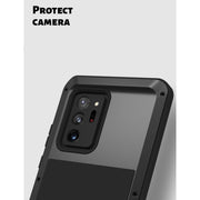 For Samsung Galaxy Note 20 Ultra LOVE MEI Metal Shockproof Water-resistant Dustproof Protective Case without Glass(White)