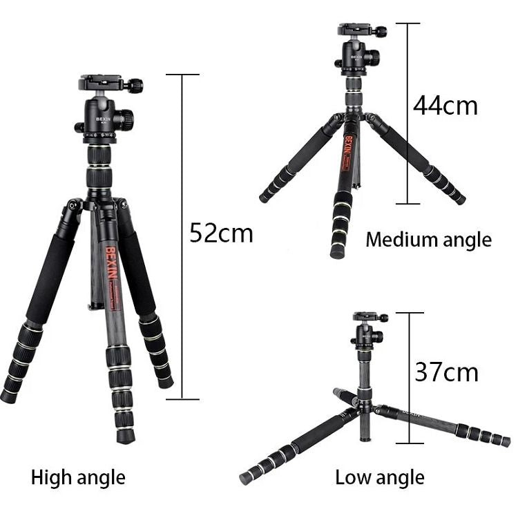 BEXIN BX255C K30 Portable Carbon Fiber Tripod for Camera Dslr - free shipping - PMC Jewellery - Order now!