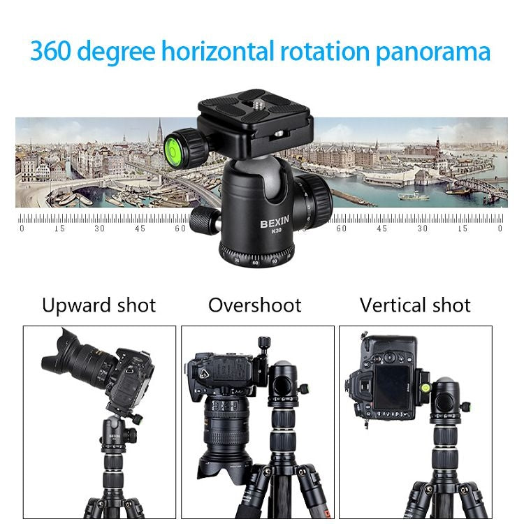 BEXIN BX255C K30 Portable Carbon Fiber Tripod for Camera Dslr - free shipping - PMC Jewellery - Order now!