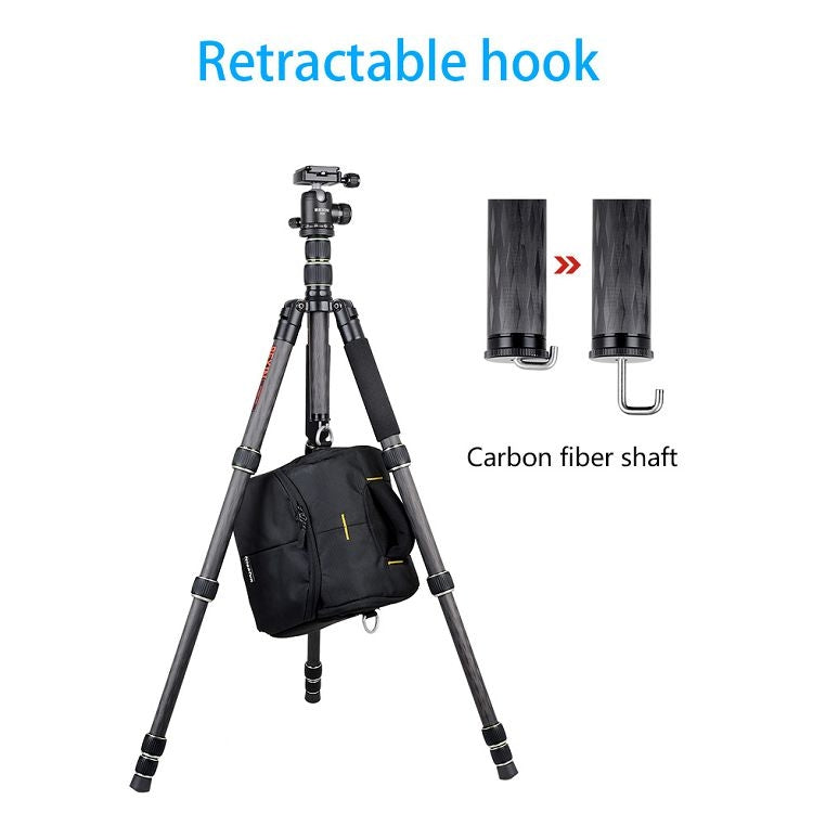BEXIN BX255C K30 Portable Carbon Fiber Tripod for Camera Dslr - free shipping - PMC Jewellery - Order now!