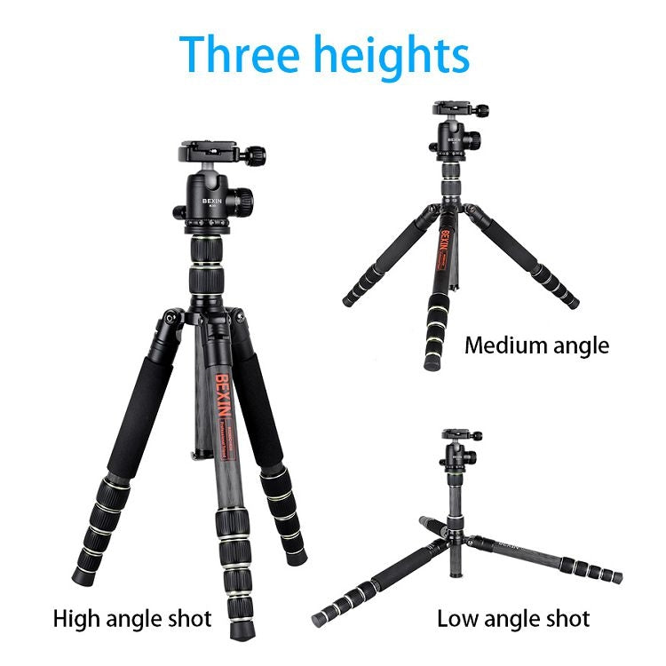 BEXIN BX255C K30 Portable Carbon Fiber Tripod for Camera Dslr - free shipping - PMC Jewellery - Order now!