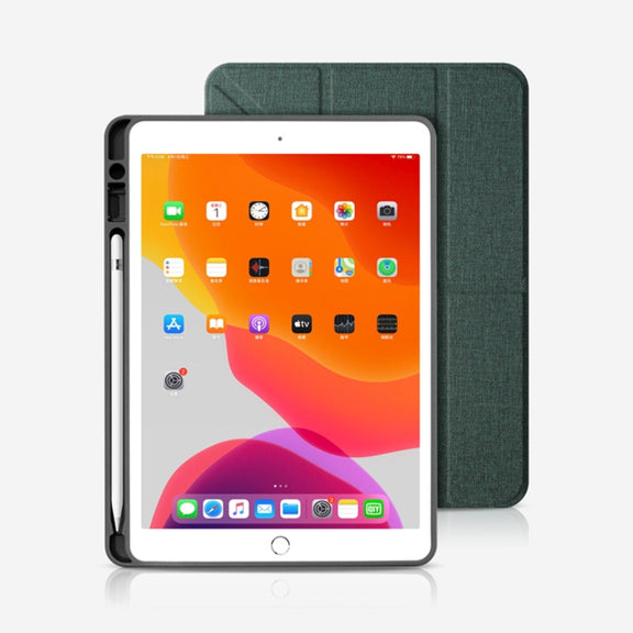 Mutural Multi-fold Smart Leather Tablet Case For iPad Air 2022 / 2020 10.9(Blue)