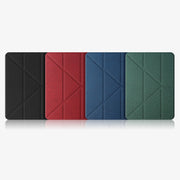 Mutural Multi-fold Smart Leather Tablet Case For iPad Air 2022 / 2020 10.9(Blue)