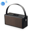 D30 Portable Subwoofer Wooden Bluetooth 4.2 Speaker, Support TF Card & 3.5mm AUX & U Disk Play(Black) - Desktop Speaker by PMC TechLife | Online Shopping South Africa | PMC TechLife | Buy Now Pay Later Mobicred