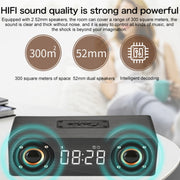 M5 Subwoofer Wooden Bluetooth 4.2 Speaker, Support TF Card & 3.5mm AUX & FM(Graffiti Color)