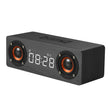 M5C Subwoofer Wooden Clock Bluetooth 4.2 Speaker, Support TF Card & 3.5mm AUX & FM Radio(Grey Wood Grain) - Desktop Speaker by PMC TechLife | Online Shopping South Africa | PMC TechLife | Buy Now Pay Later Mobicred