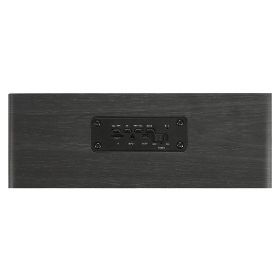 M5C Subwoofer Wooden Clock Bluetooth 4.2 Speaker, Support TF Card & 3.5mm AUX & FM Radio(Grey Wood Grain)