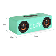 M5C Subwoofer Wooden Clock Bluetooth 4.2 Speaker, Support TF Card & 3.5mm AUX & FM Radio(Grey Wood Grain)