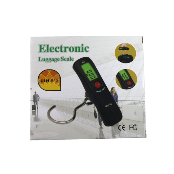 MH-A18 Portable Digital High-Load Weighting Hook Electronic Luggage Scale (10g~50kg), Excluding Batteries(Black)