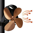 YL-105 4-Blade Aluminum Heat Powered Fireplace Stove Fan(Bronze) - Fireplace Fan by PMC TechLife | Online Shopping South Africa | PMC TechLife | Buy Now Pay Later Mobicred