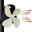 YL-105 4-Blade Aluminum Heat Powered Fireplace Stove Fan(White) - Fireplace Fan by PMC TechLife | Online Shopping South Africa | PMC TechLife | Buy Now Pay Later Mobicred
