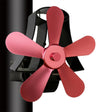 YL-106 5-Blade High Temperature Aluminum Heat Powered Fireplace Stove Fan(Rose Red) - free shipping - PMC TechLife - Order now!