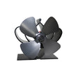 YL201 4-Blade High Temperature Metal Heat Powered Fireplace Stove Fan (Grey) - Fireplace Fan by PMC TechLife | Online Shopping South Africa | PMC TechLife | Buy Now Pay Later Mobicred