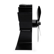 YL602 5-Blade High Temperature Metal Heat Powered Fireplace Stove Fan (Black)