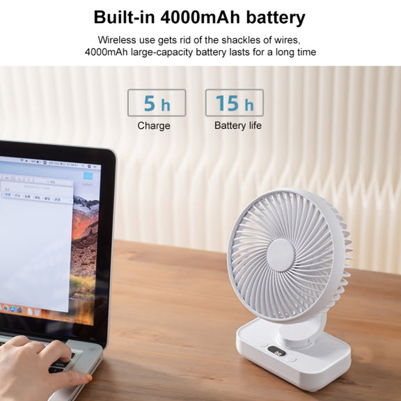D606Y Portable Desktop Oscillating Small Fan (Black)