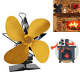 4-Blade Aluminum Heat Powered Fireplace Stove Fan (Gold) - Fireplace Fan by PMC TechLife | Online Shopping South Africa | PMC TechLife | Buy Now Pay Later Mobicred