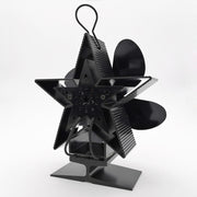4-Blade Aluminum Heat Powered Fireplace Stove Fan (Gold)