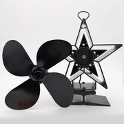 4-Blade Aluminum Heat Powered Fireplace Stove Fan (Gold)