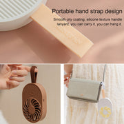 LLD-17 0.7-1.2W Ice Cream Shape Portable 2 Speed Control USB Charging Handheld Fan with Lanyard (Green)