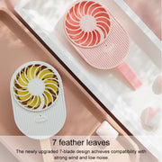 LLD-17 0.7-1.2W Ice Cream Shape Portable 2 Speed Control USB Charging Handheld Fan with Lanyard (Green)