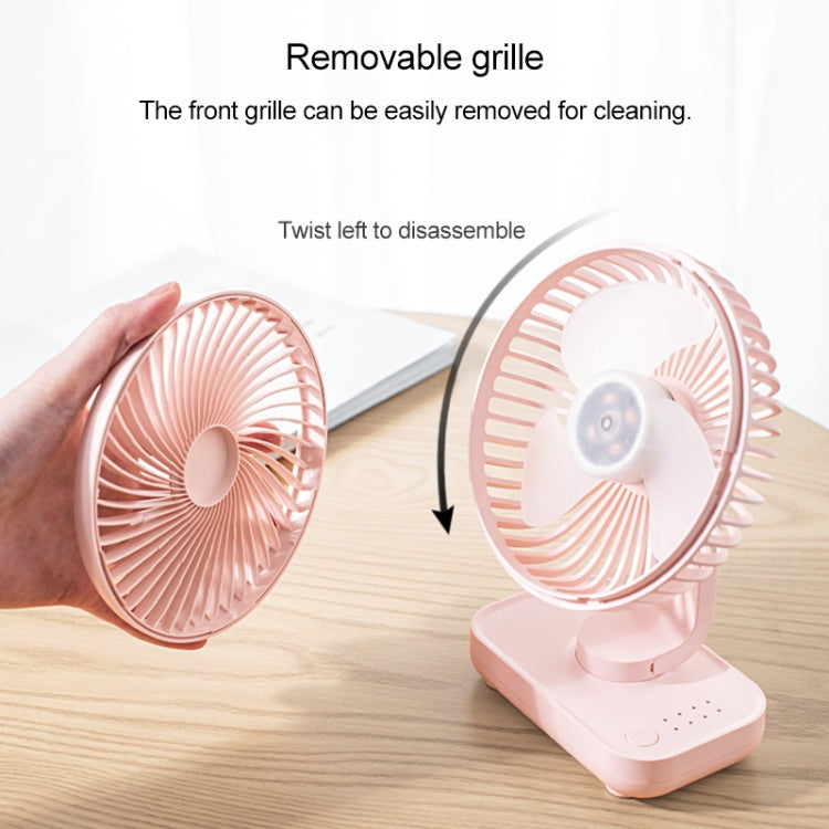 D606 4W USB Rechargeable Portable Four-speed Adjustable Desktop Fan(Pink)