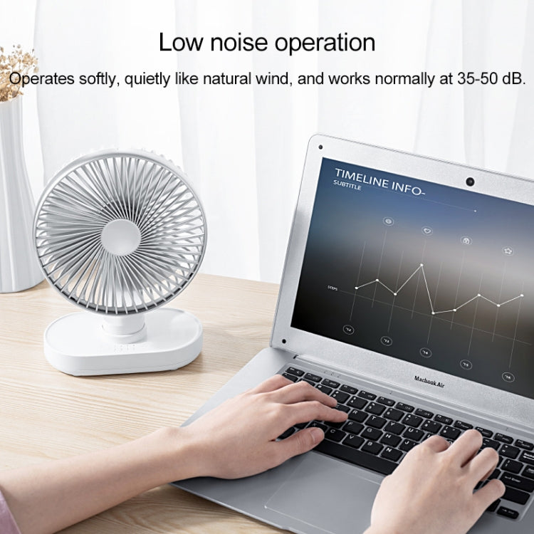 D77 4W Micro USB & USB-C / Type-C Rechargeable Portable Four-speed Adjustable Automatic Head Shaking Desktop Fan(Pink) - free shipping - PMC Jewellery - Order now!