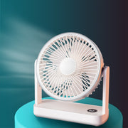 F701 Desktop Electric Fan with LED Display (White)