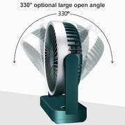 F701 Desktop Electric Fan with LED Display (Green)