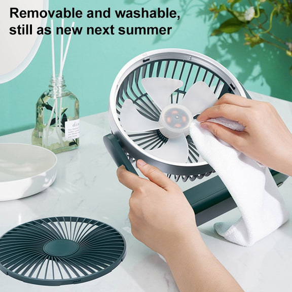 F701 Desktop Electric Fan with LED Display (White)