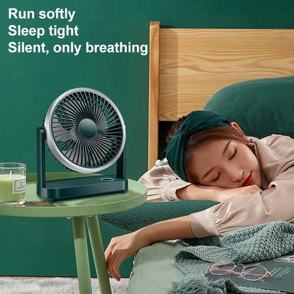 F701 Desktop Electric Fan with LED Display (White)