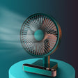 F702 Automatic Shaking Desktop Electric Fan with LED Display (Green) - Electric Fans by PMC TechLife | Online Shopping South Africa | PMC TechLife | Buy Now Pay Later Mobicred