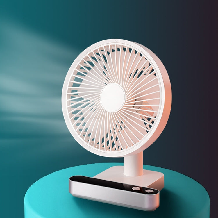 F702 Automatic Shaking Desktop Electric Fan with LED Display (White) - Electric Fans by PMC TechLife | Online Shopping South Africa | PMC TechLife | Buy Now Pay Later Mobicred